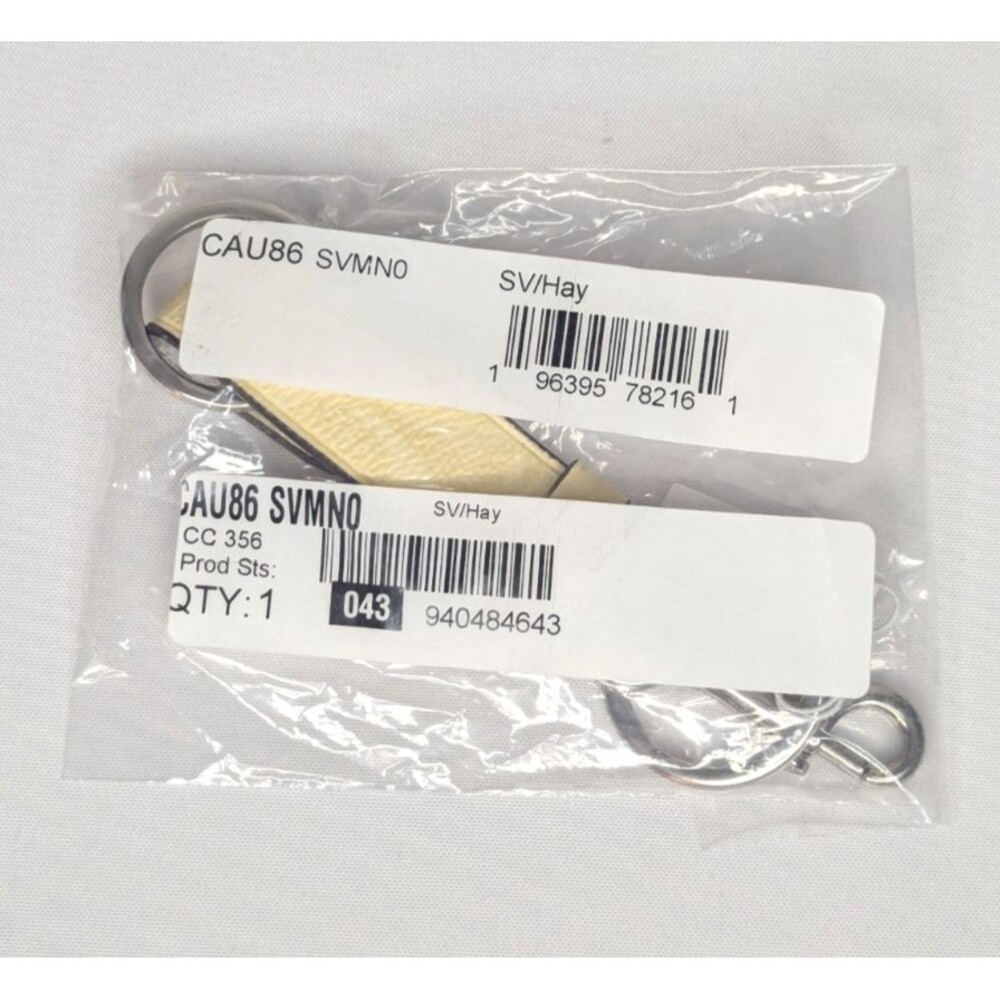 Coach Trigger Snap Bag Charm - Silver/Hay, NWT - Picture 7 of 7